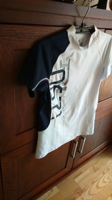 Koszulka sportowa treningowa Ralph Lauren M- L biało-granatowa