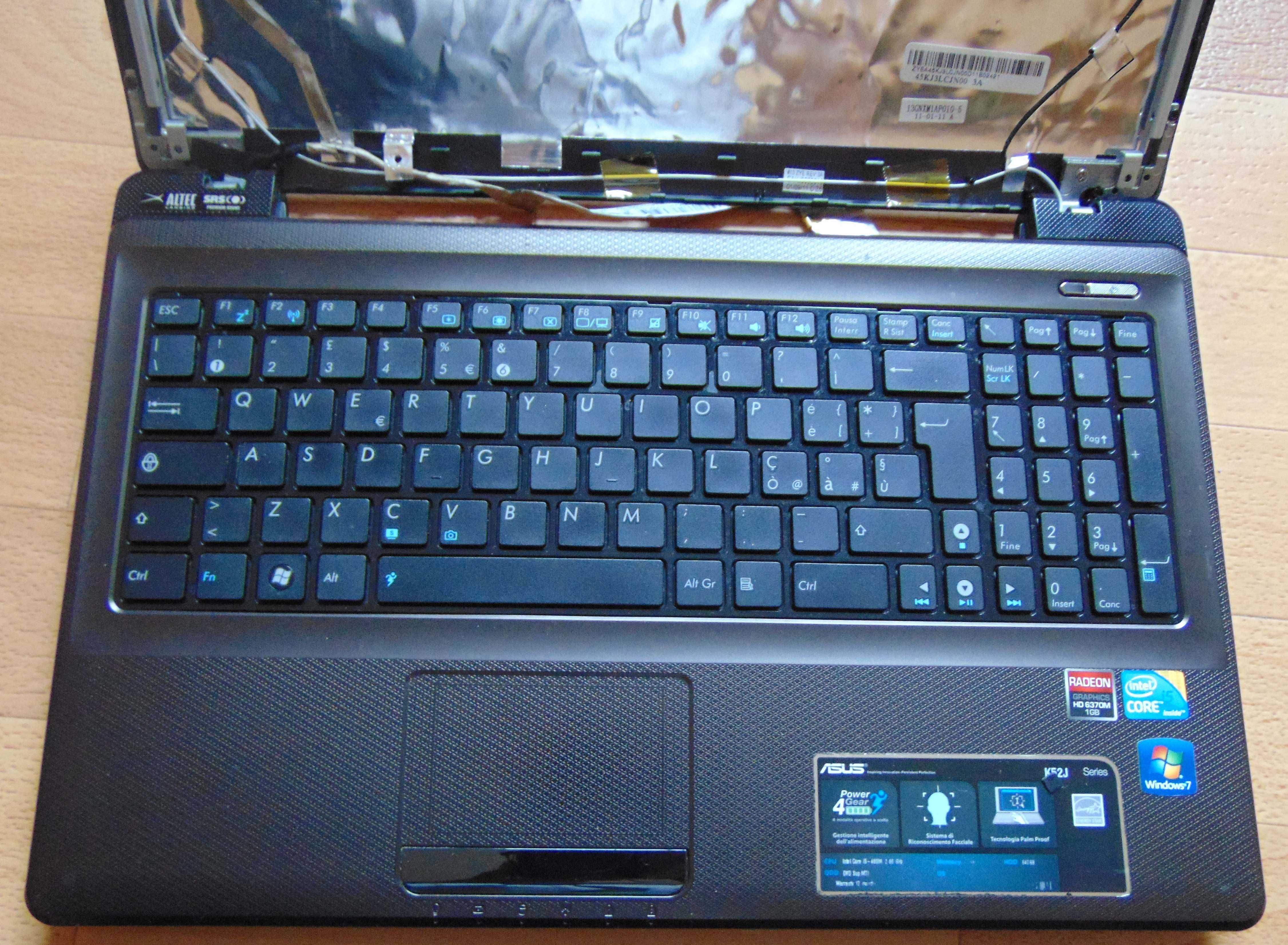 запчасти ноутбука Asus K52 (X52) (разборка)