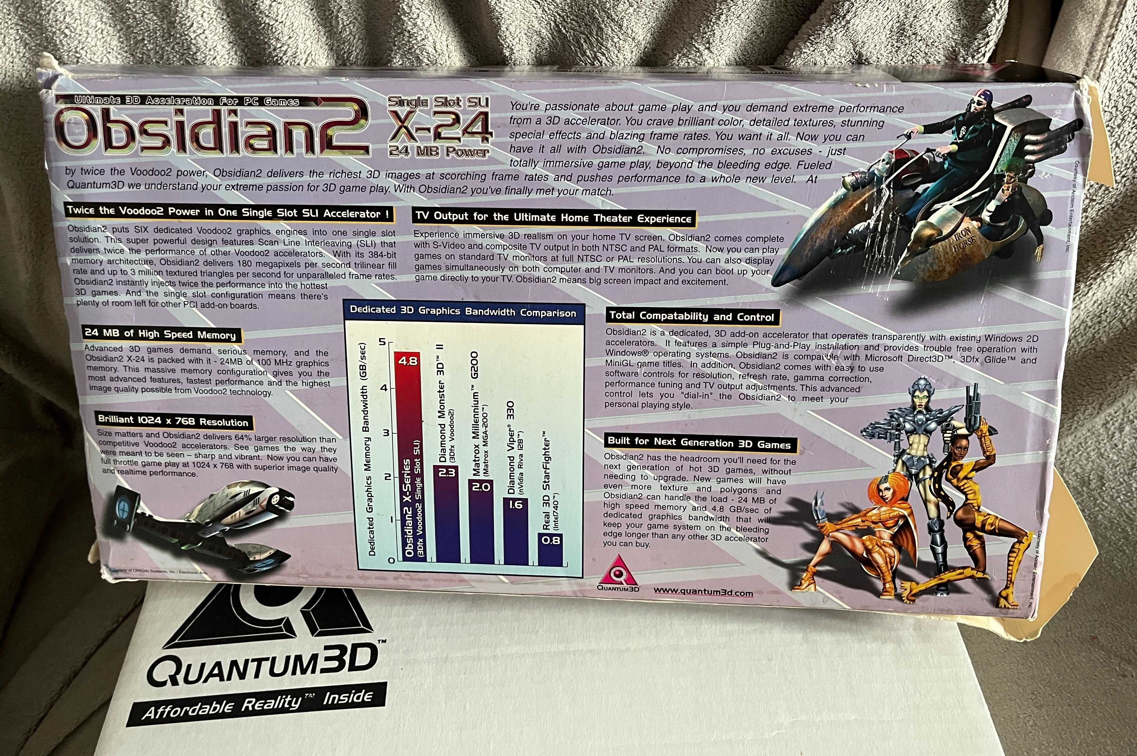 3dfx Quantum3d Obsidian2 X-24 Voodoo2 SLI na jednej karcie