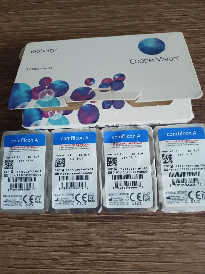 Biofinity soczewki -1.25 (4 sztuki)