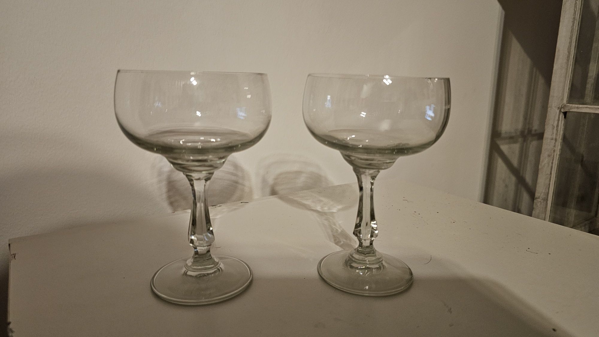 Kieliszki szklane białe 13 cm. 2 sztuki