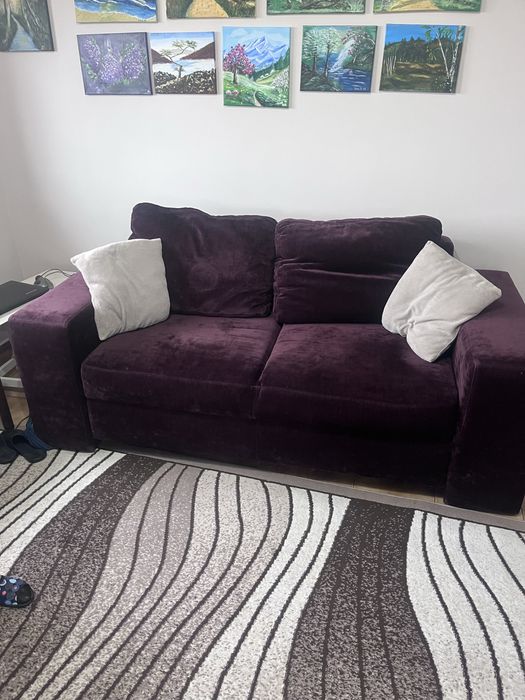 Sofa kanapa 2 osobowa bordo
