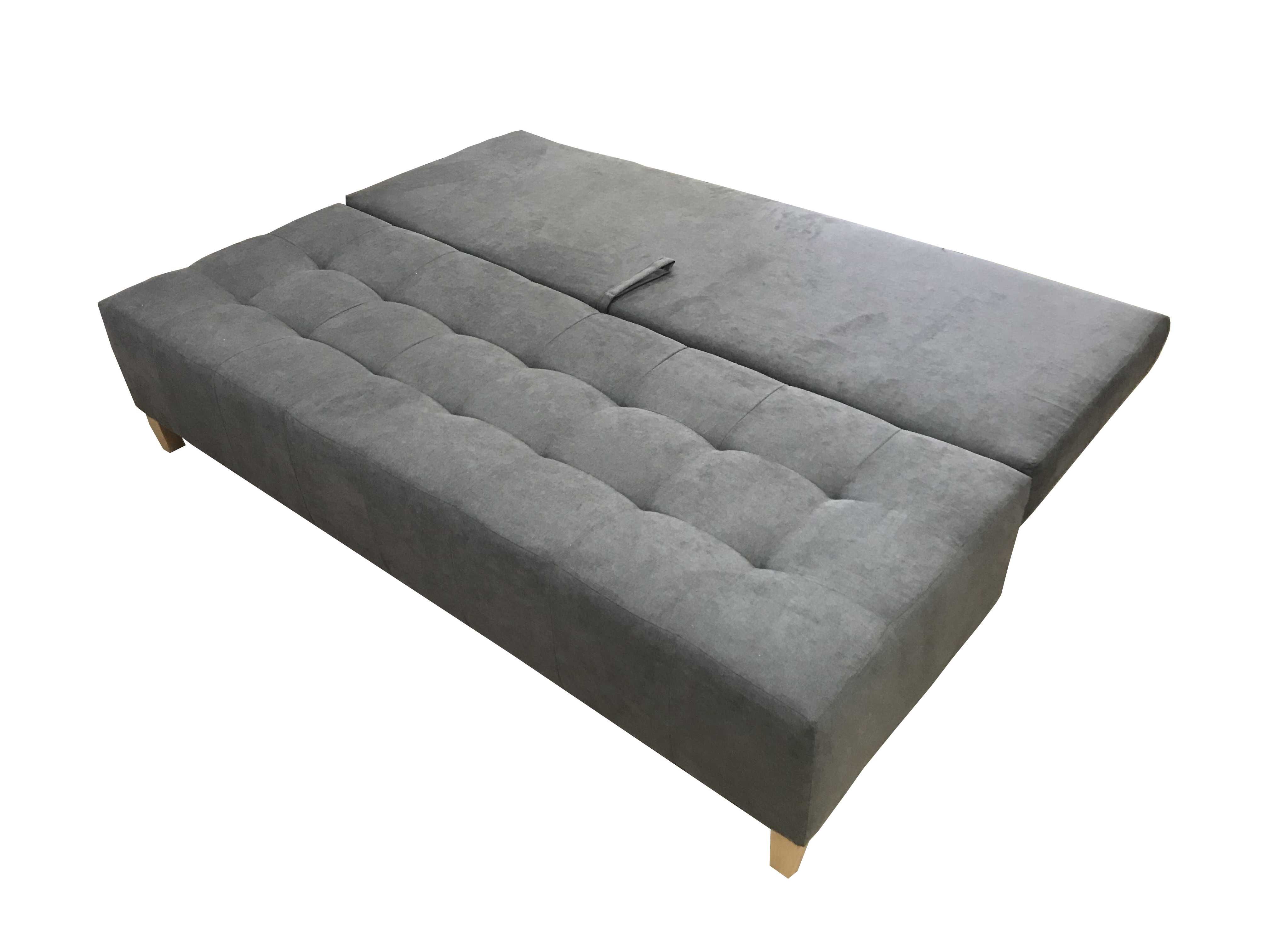 Kanapa,sofa tapicerowana z funkcja spania, pojemnik, sprężyny