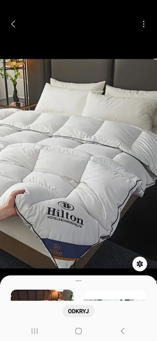 Piękna luksusowa kołdra zimowa