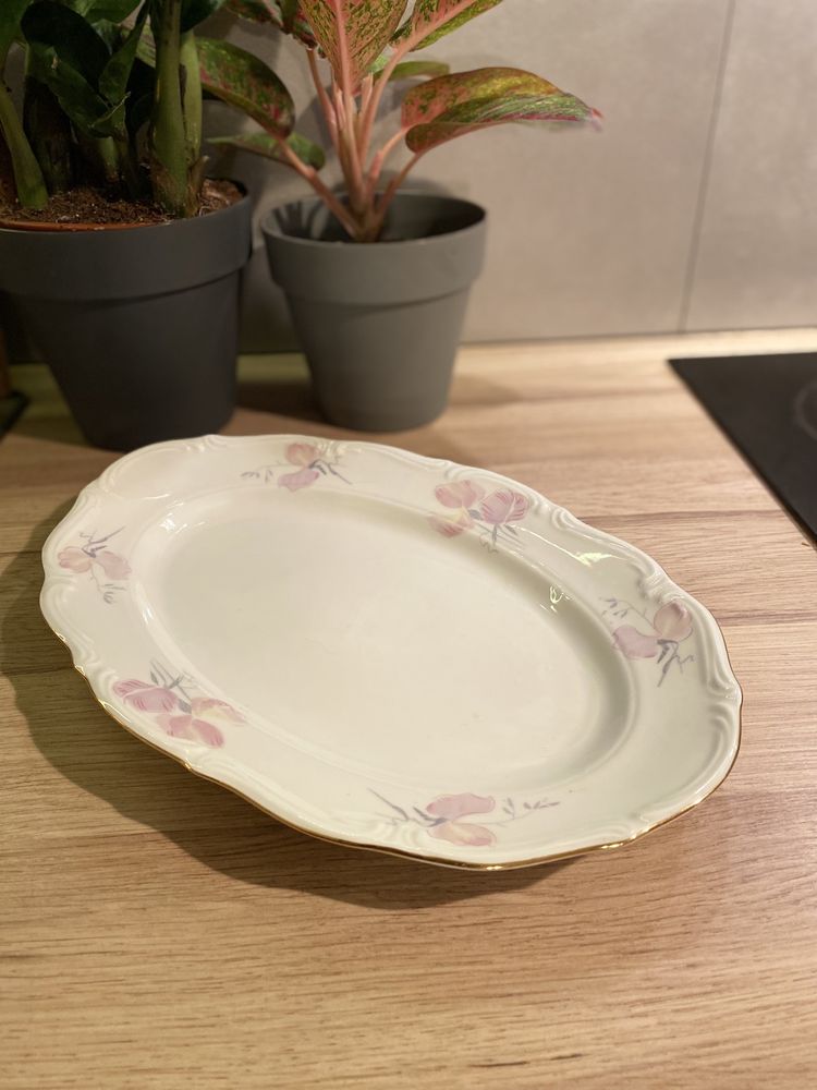 Półmisek Porcelana BOGUCICE Kwiaty Sygnatura