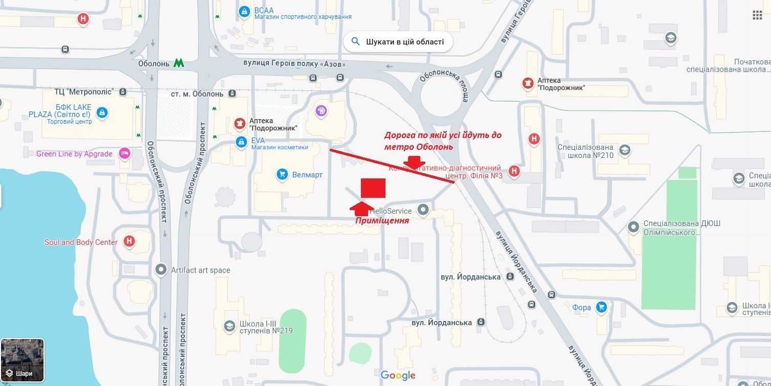 Без комісії!! Оренда торгових приміщень метро Оболонь