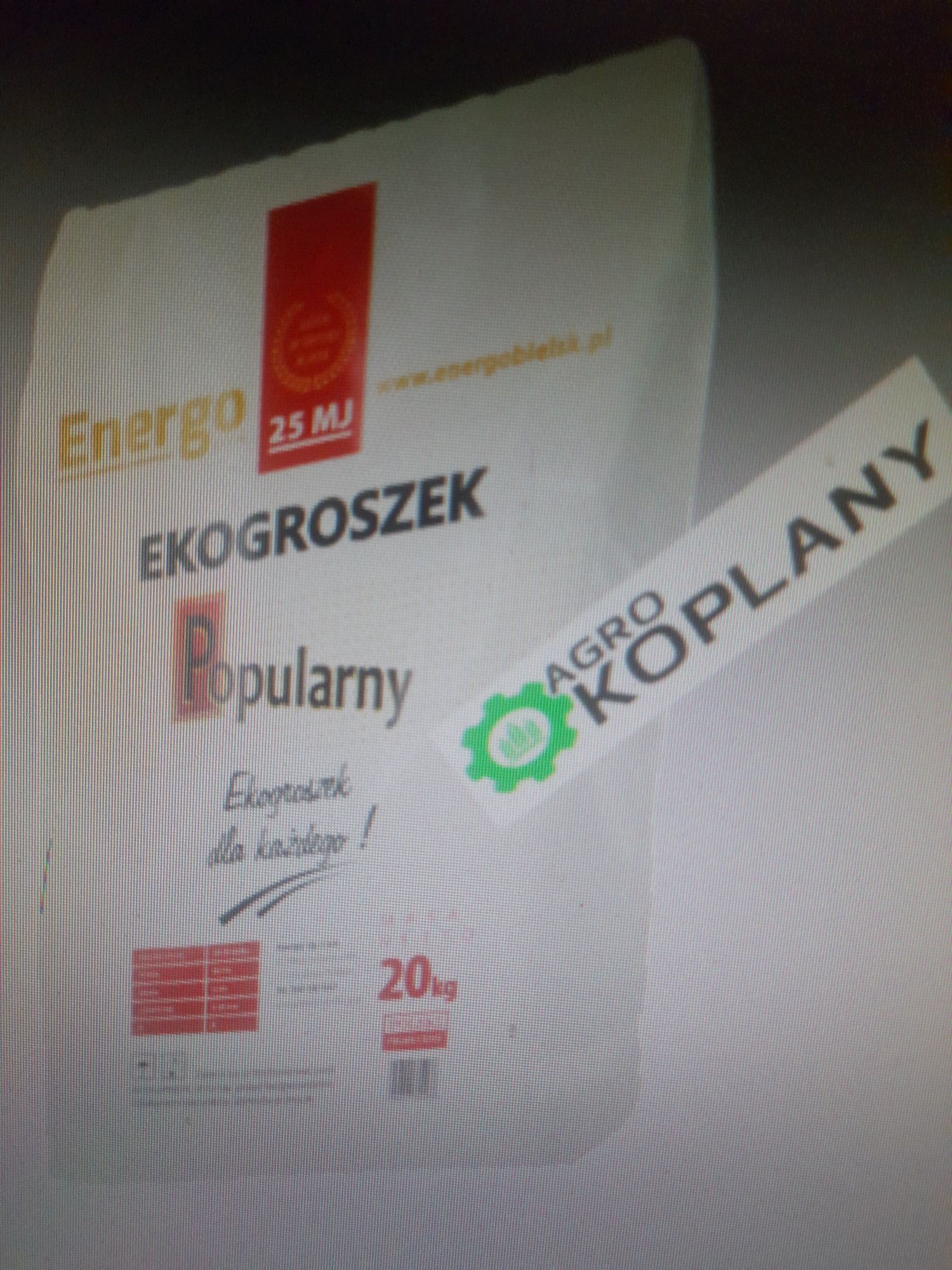 Węgiel ekogroszek popularny ENERGO 1400 zł/ t; 28 zł/ 20 kg