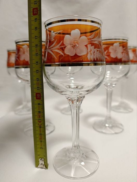 Zestaw 6 kryształowych kieliszków do wina Wintage