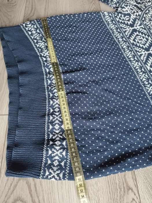 R.L granatowy sweter męski we wzory zimowy święta