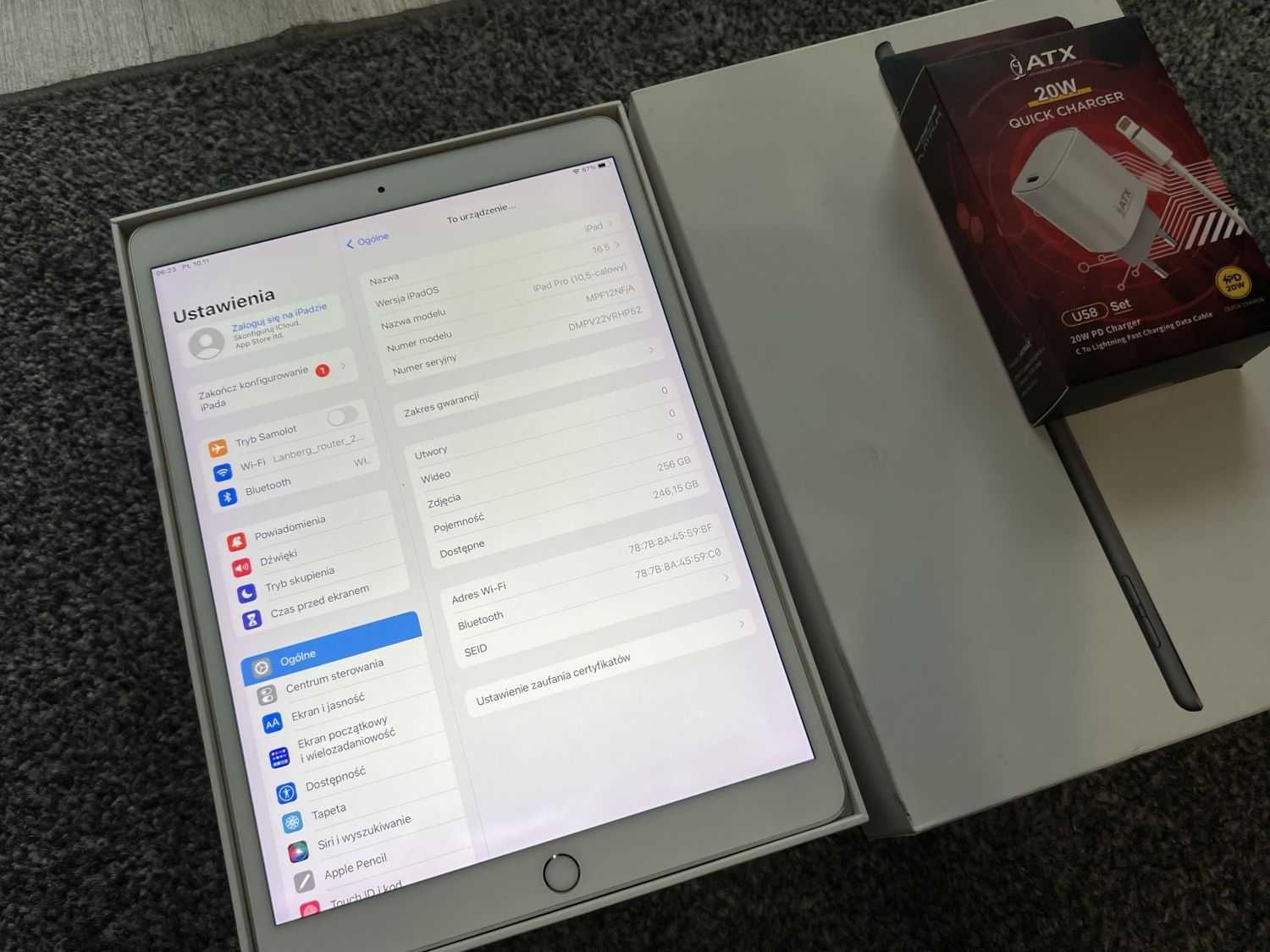 Tablet Apple iPad Pro 10.5" 256GB WIFI GOLD ZŁOTY Gwarancja FV 23%