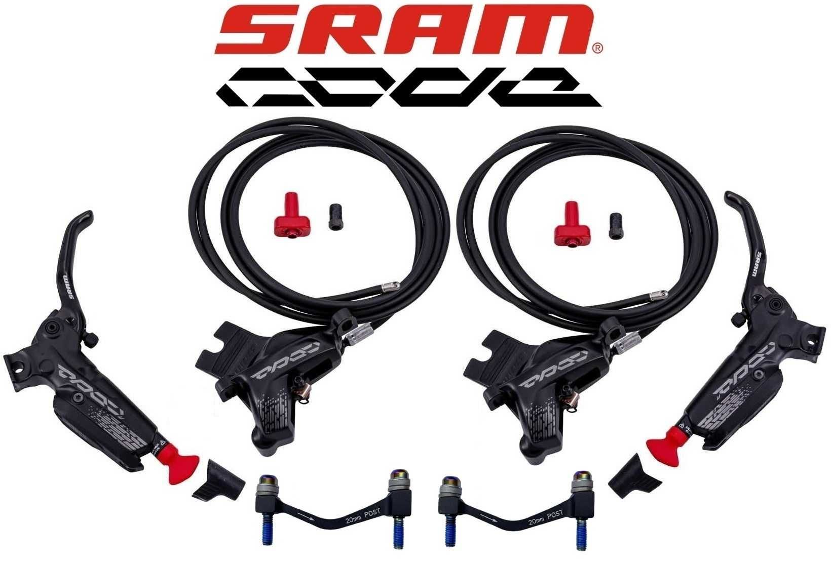 NOWE Sram Code R hamulce hydrauliczne 4-tłoczkowe 200cm + adaptery FV