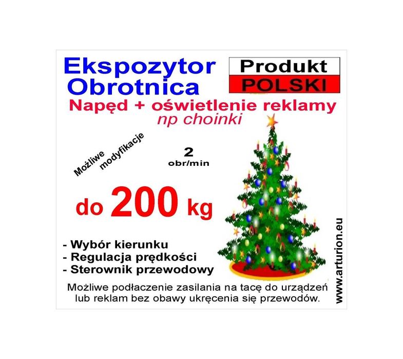 Podest Obrotowy- Ekspozytor- Obrotnica- pod choinkę, rzeźbę, do 200 kg