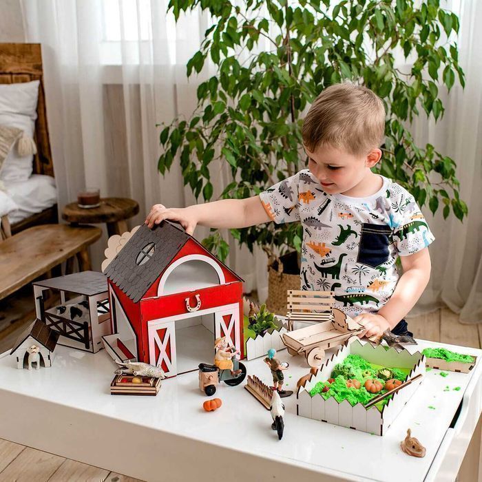 Акція! ФЕРМА для тварин ляльковий будинок для животных шляйх