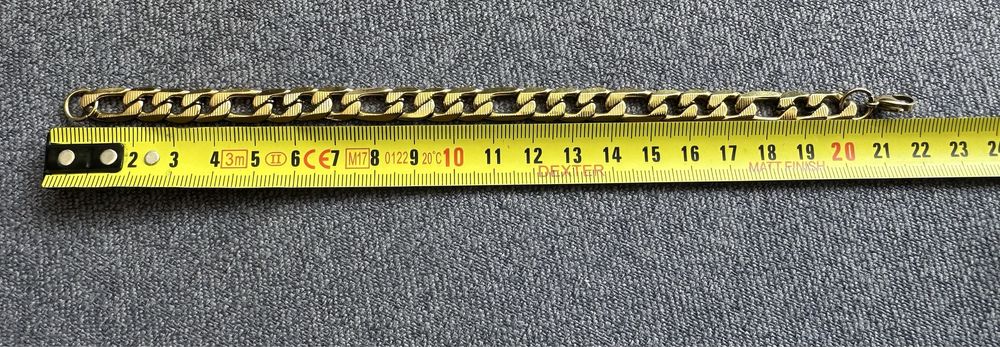 Bransoleta - męska kolor złota - figaro wzór - polecam !!!