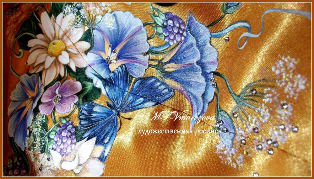 Платье с ручной авторской росписью