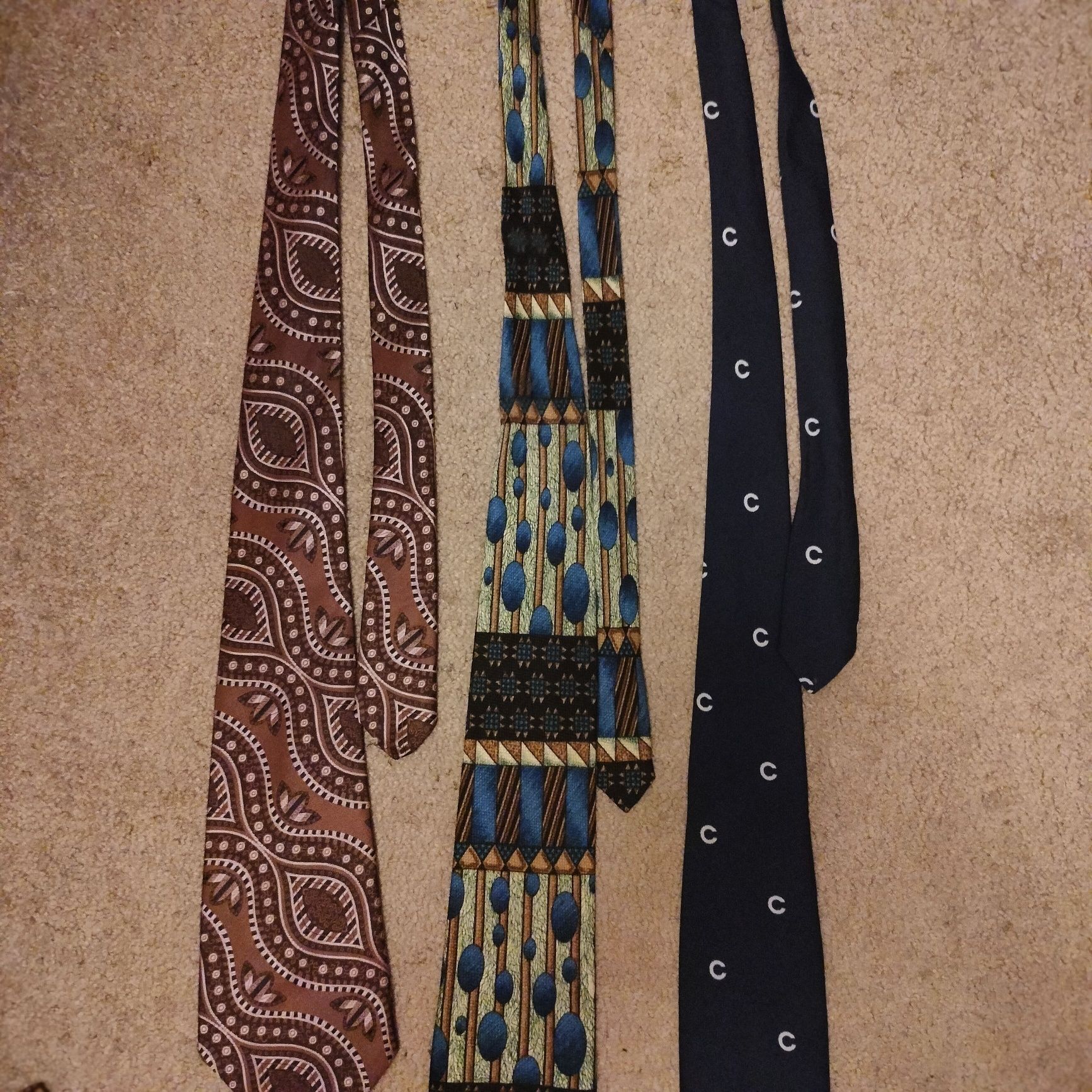 Trzy krawaty vintage