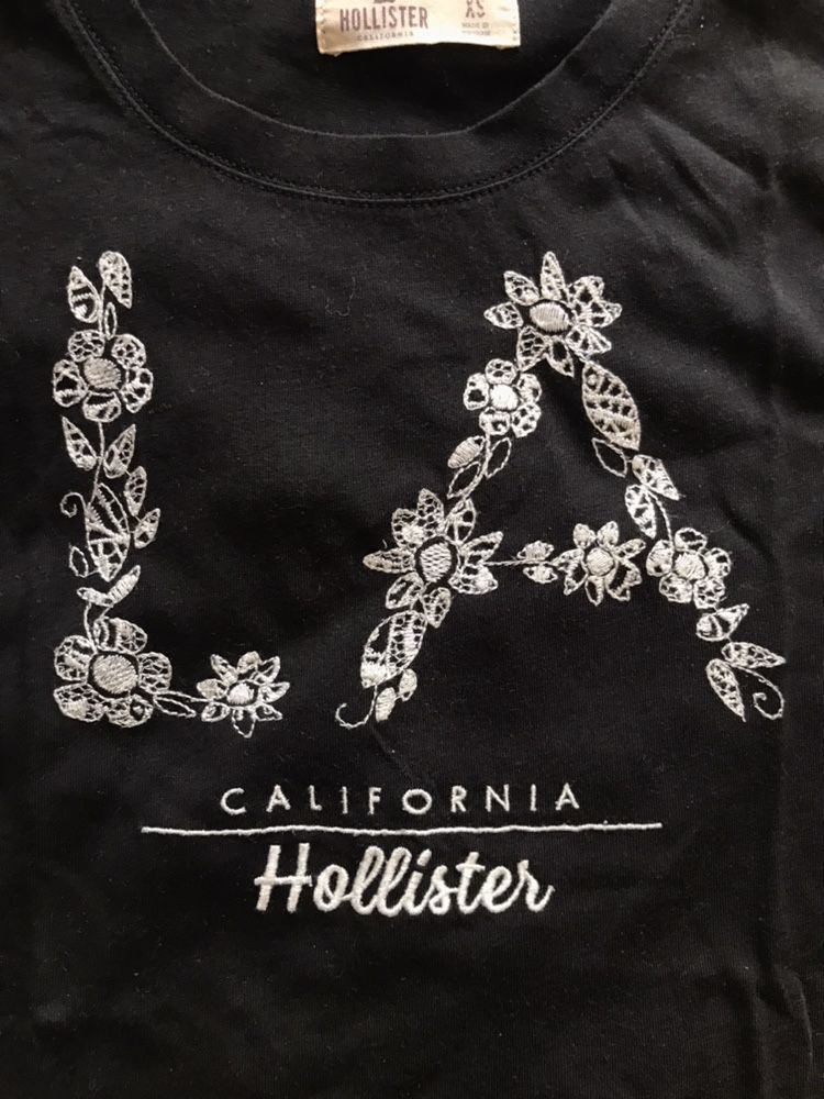 Czarny T-shirt Hollister