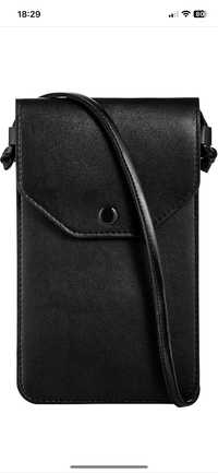 Чохол-сумка для телефону на ремінці, чорний "Cross"