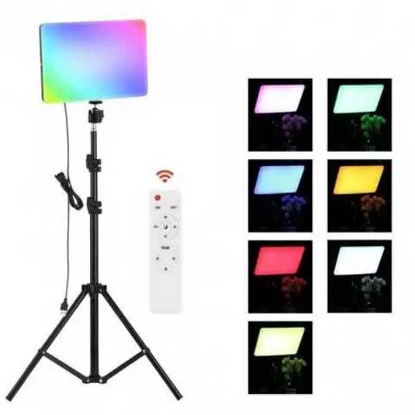 LED прожектор для фото-відео зйомки RGB  з пультом, відеосвітло