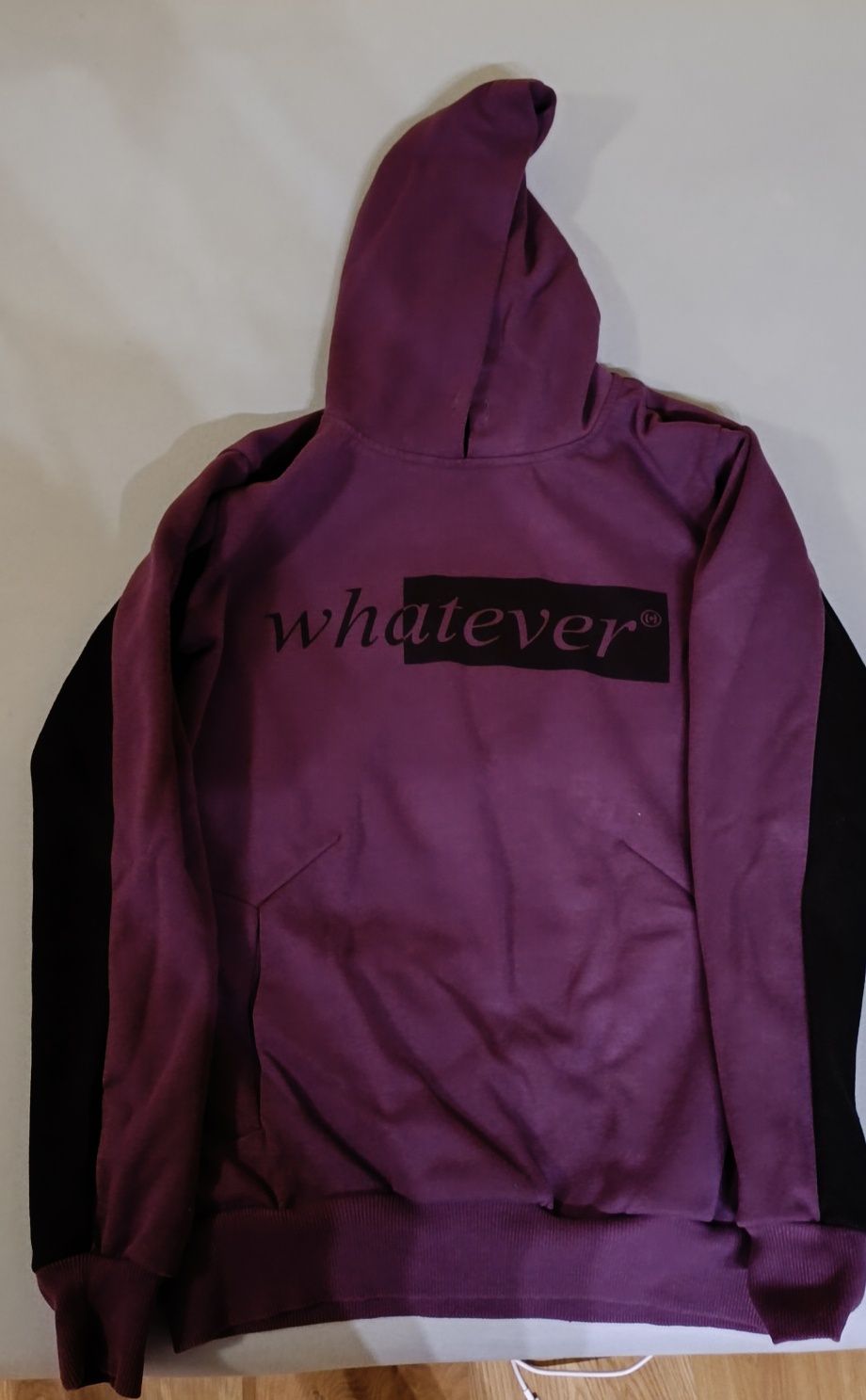 Fioletowa Bluza z Kapturem WhatEver