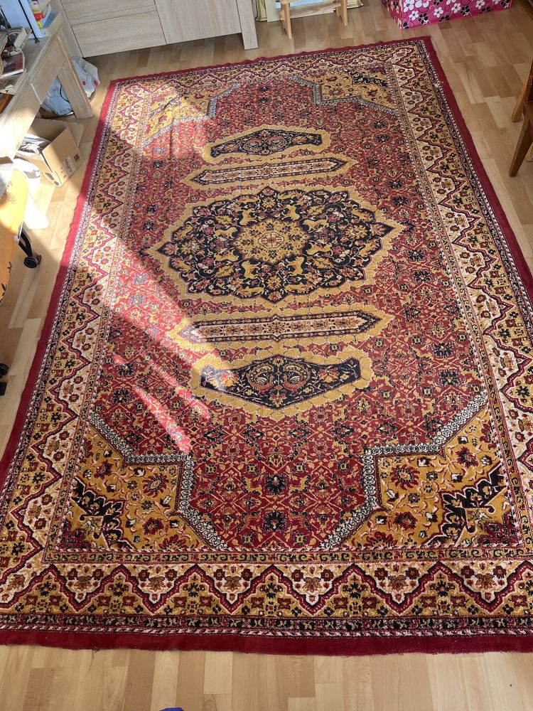 Bawelniana kapa , kilim . dywan z PRL-u 175/282