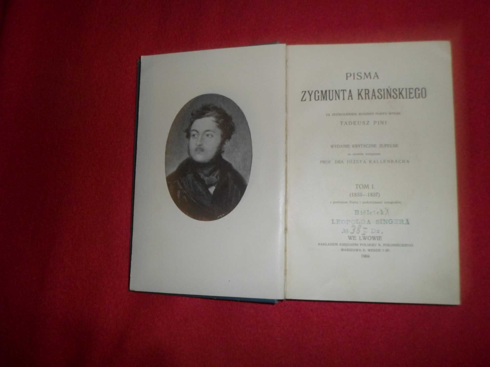 Zygmunt Krasiński - Pisma 6 tomów 1904 Lwów Wydał Tadeusz Pini