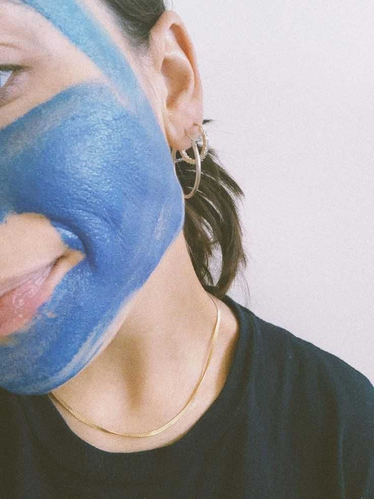 Maska marokańska Nila Blu niebieska