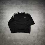 MĘSKA Bluza PREMIUM Czarna 3 Paski Adidas Małe Logo Bawełna Casualowa