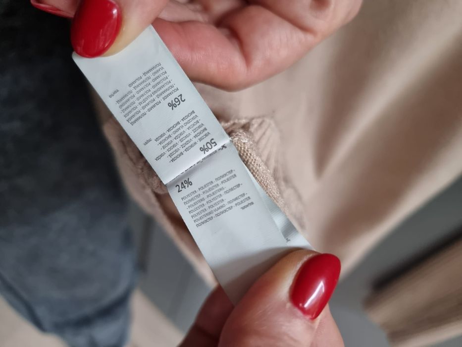 bluzeczka sweterek piaskowy beżowy Reserved 152 cm 11-12 lat elegancki