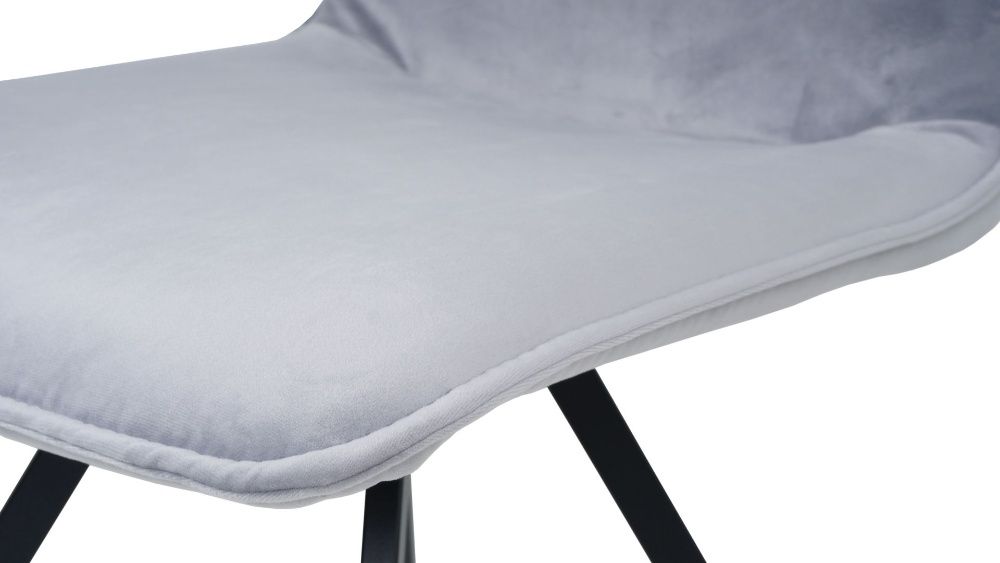 Stół LOFT + 6 Krzeseł WELUR Nogi metalanowe czarne