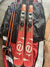 Skis Neve + Botas + Batons + Sacos de Transporte