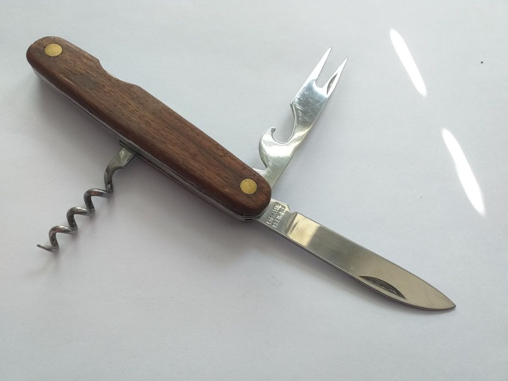 Duży scyzoryk drewniany nóż widelec firmowy