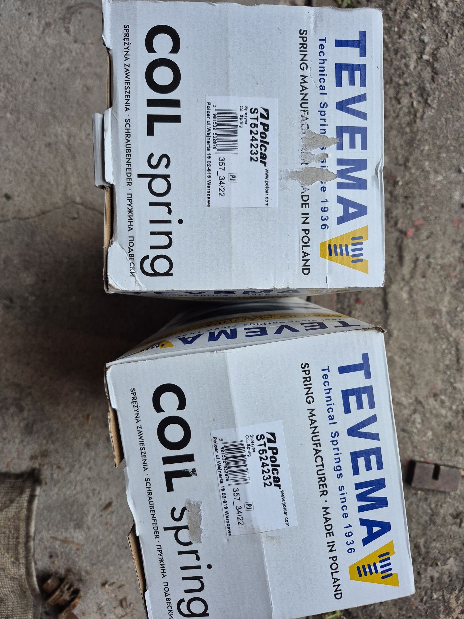Sprężyny tył AUDI A4 B6 ST524232 TEVEMA