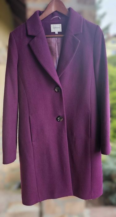 Płaszcz bordowy TATUUM roz. 38