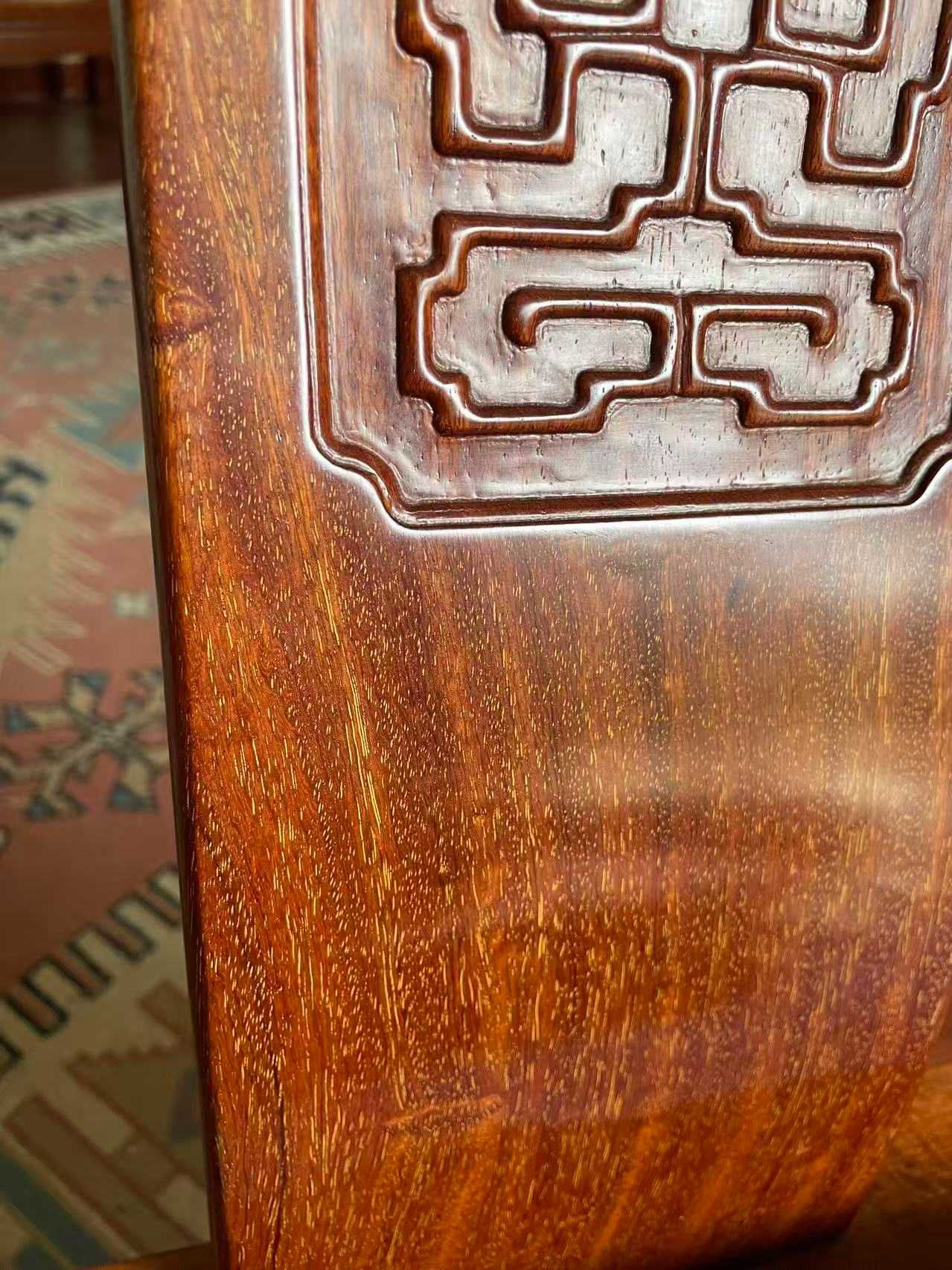 Conjunto de móveis chineses em pau-rosa (8 peças) – alta qualidade