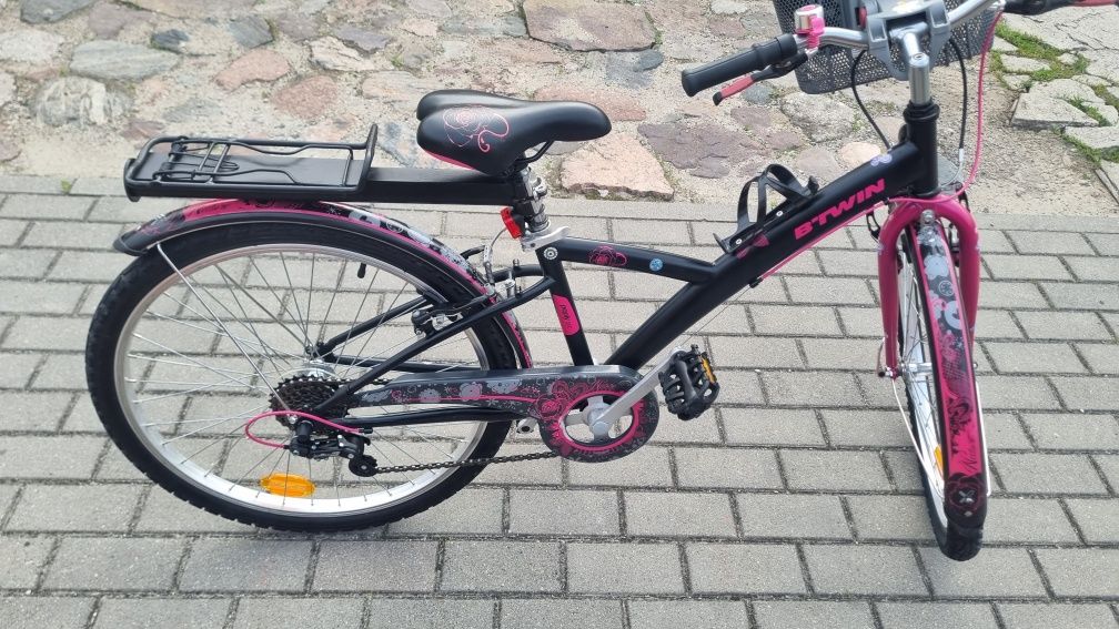 Rower dzieciecy B twin poply 500,przerzutki, koła 24,stan bdb
