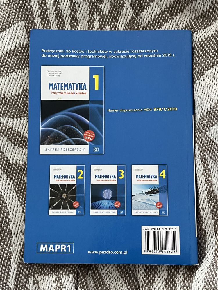 podrecznik matematyka 1 poziom rozszerzony