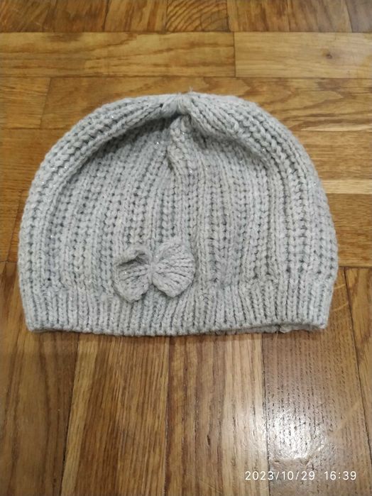 czapka wiosenno-jesienna dla dziewczynki obwód 40 cm