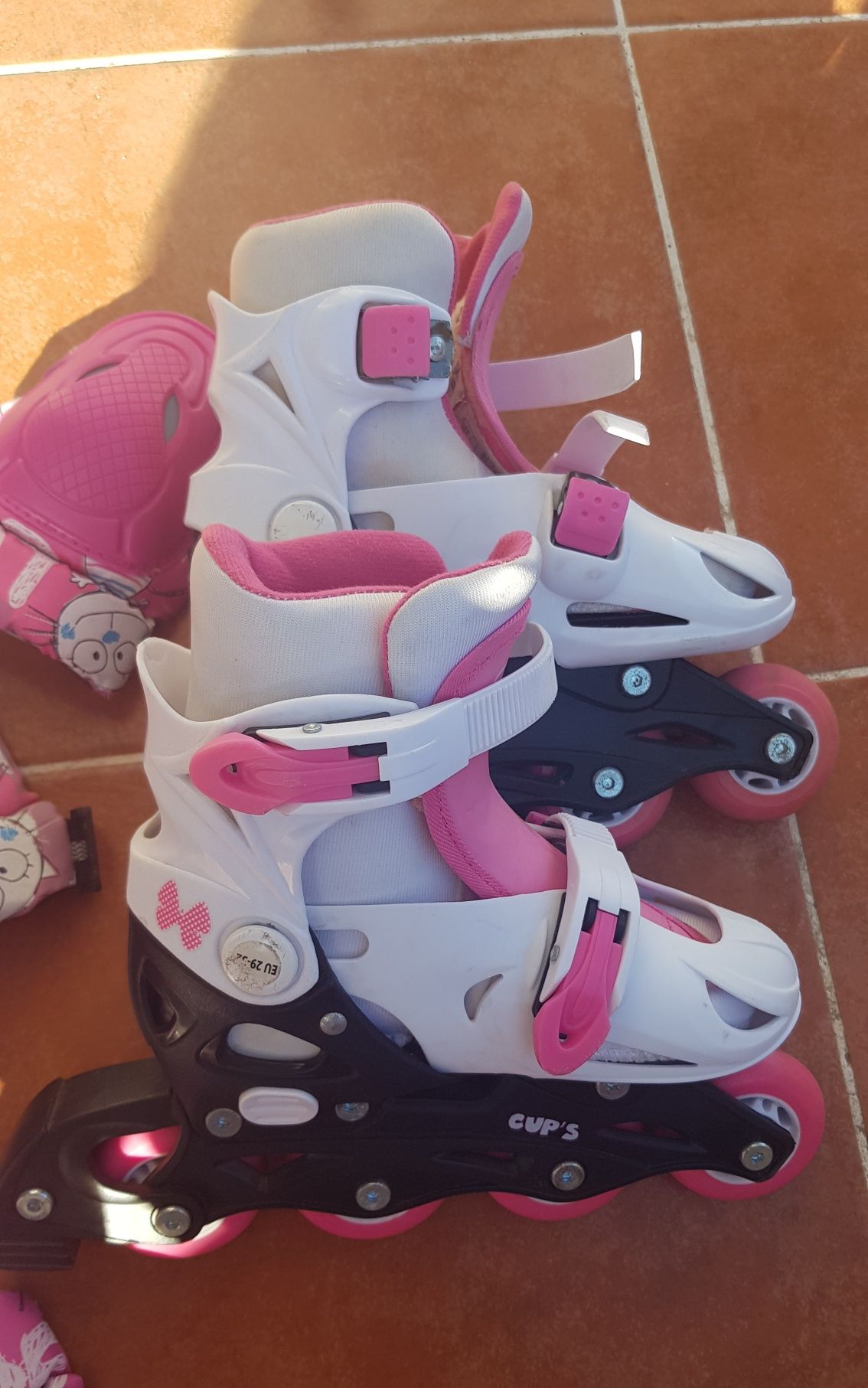 Patins em linha menina e acessórios