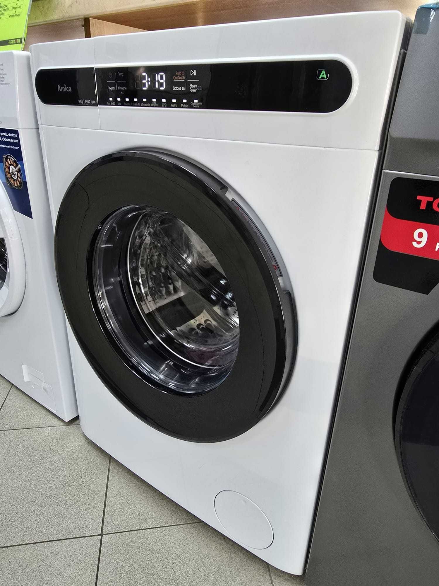 NOWA Pralka Para STEAM 9KG 1400obr Amica WAC914ALiSO gwar 2 lata
