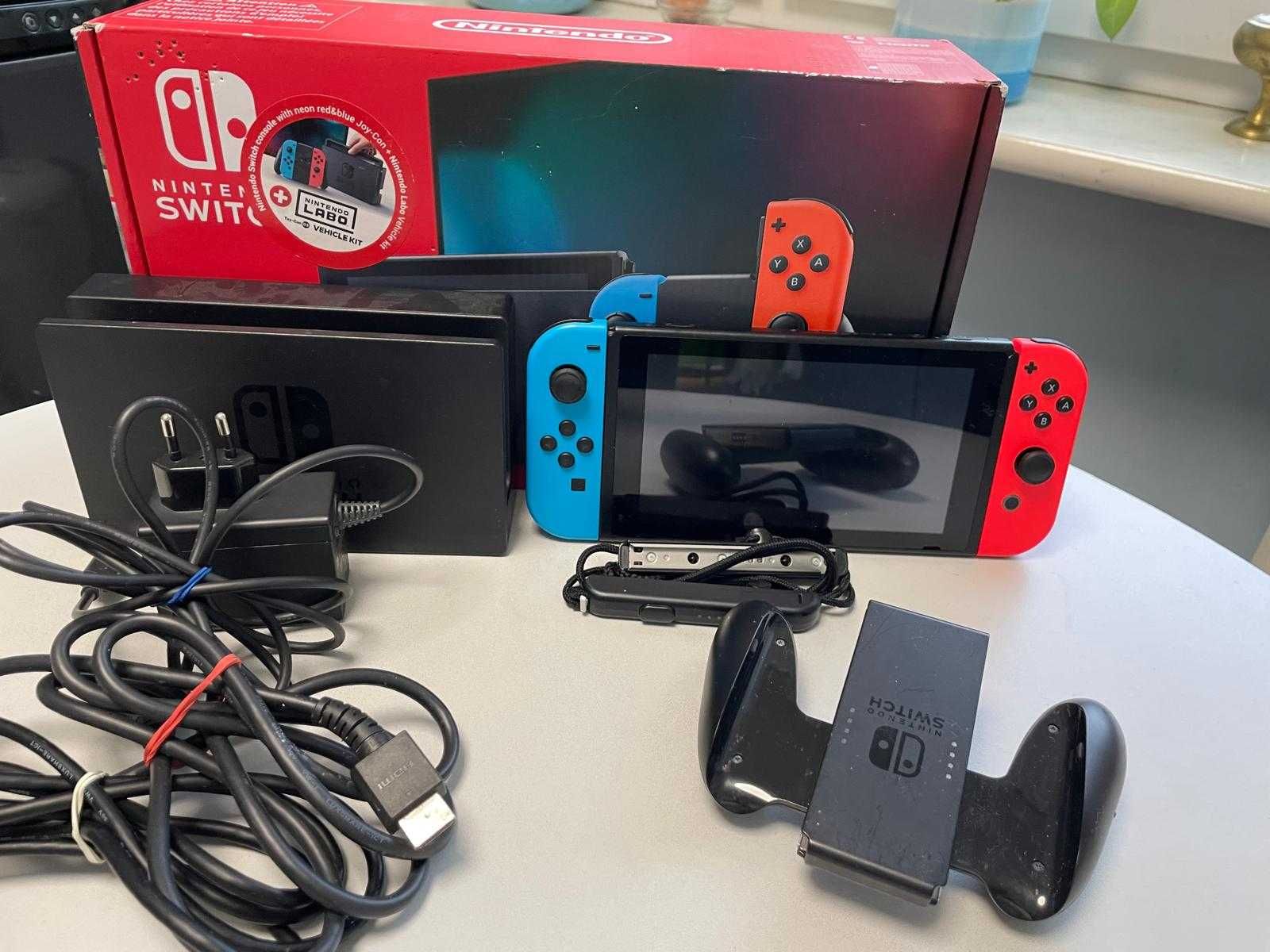 Konsola Nintendo switch neon kompleet