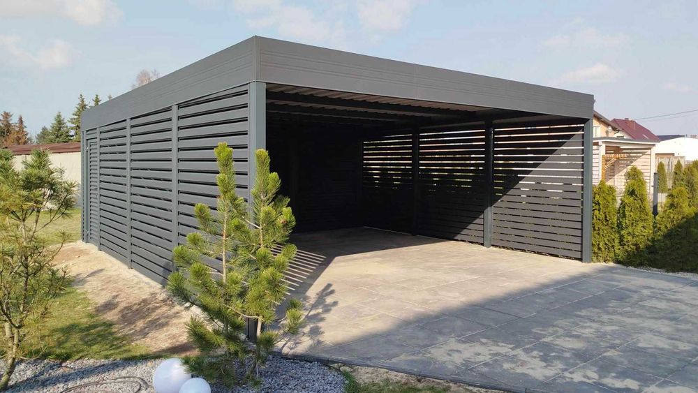 Carport 6x6 - wiata samochodowa garażowa dwustanowiskowa pod wymiar