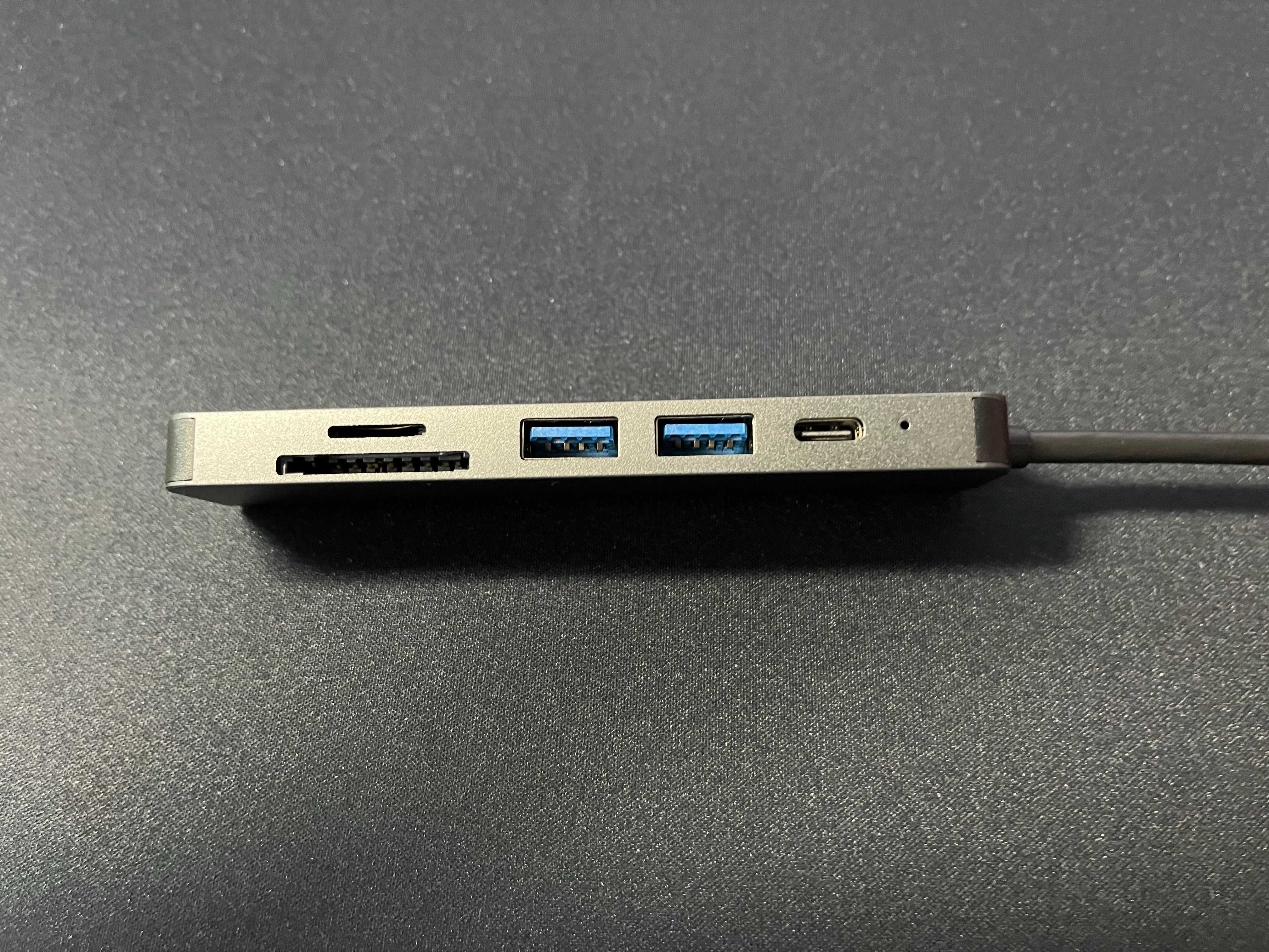 Адаптер Usb c Hub type c 6 в 1 HDMI PD SD TF macbook 4K 30hz usb 3.0