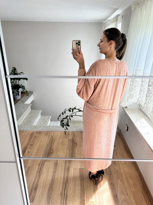 Sukienka cekinowa ASOS rozmiar 50 ślub wesele