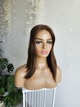 Tupet topper Ewa jasny brąz z refleksami naturalna gęstość 43 cm