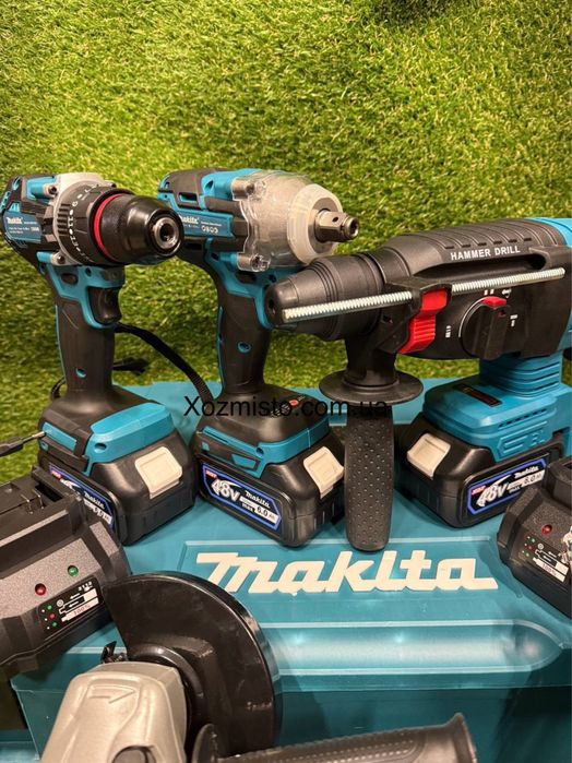 Набір 6в1 Акб Makita 48VШуруповерт,Гілкоріз,УШМ,Перф,Гайковерт,Дискова