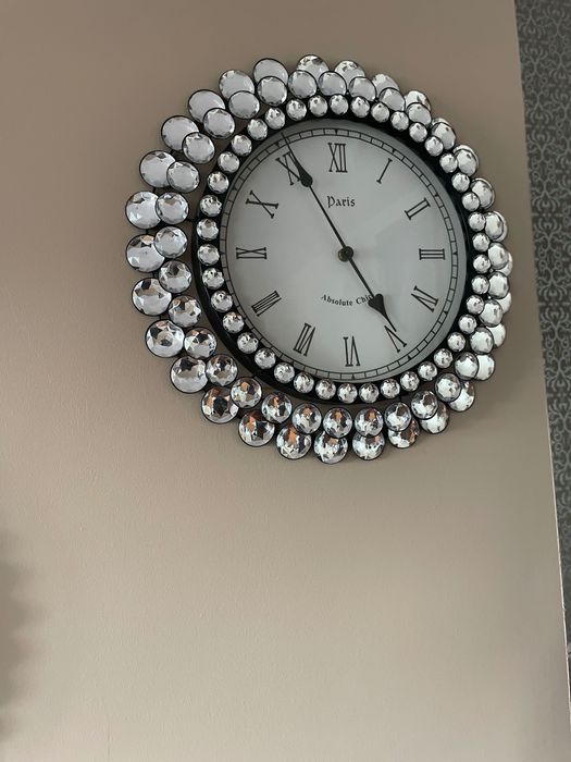 Komplet glamour zegar i lustro