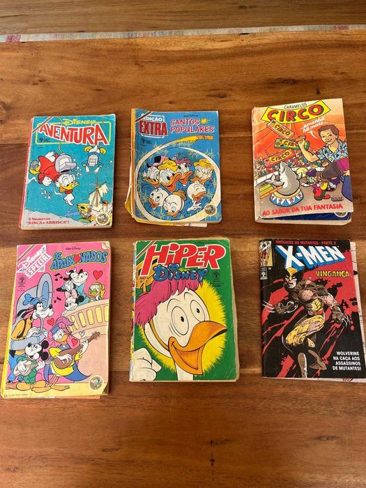 Livros de Banda Desenhada (X-MEN, HOMEM ARANHA, HULK, DISNEY)