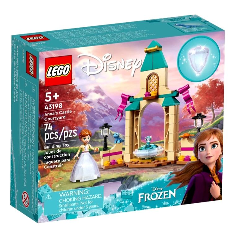 2 ZESTAWY LEGO Disney 43198 i 43199 dziedzoniec zamku Anny i Elzy