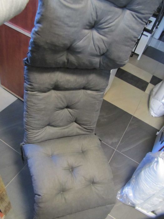 Poduszka nakładka na leżak 195 x 49 cm ciemnoszary